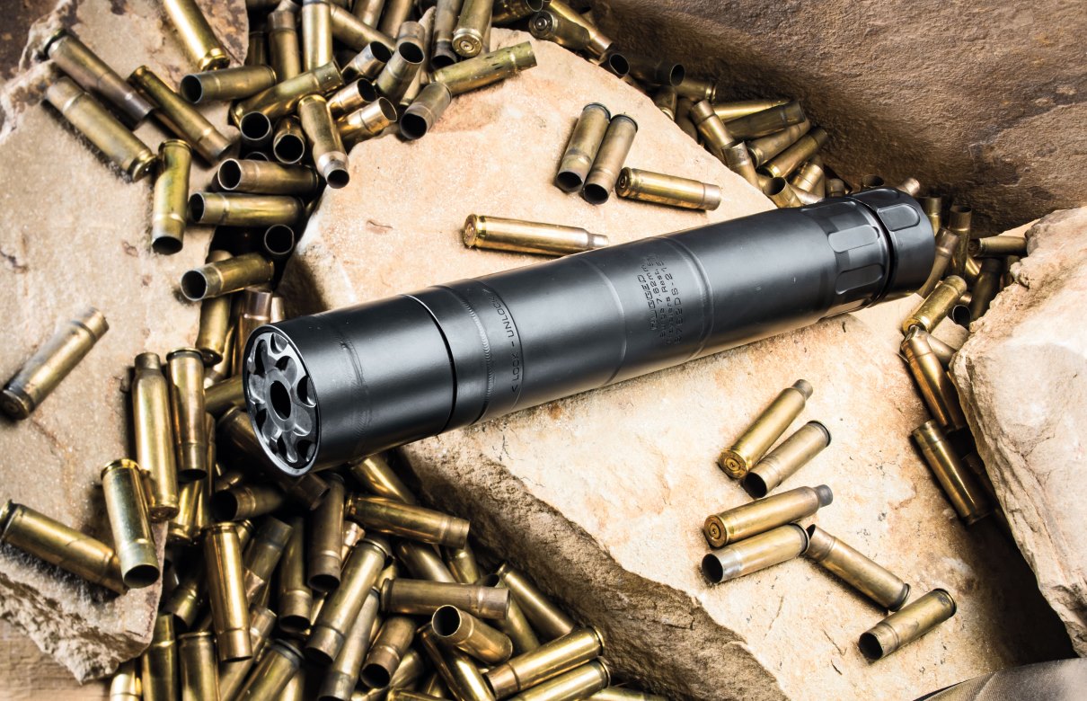 If you're looking for a multi-caliber option that can do it all, the Surge 762 suppressor is it. (Photo courtesy of "Shooting Times")