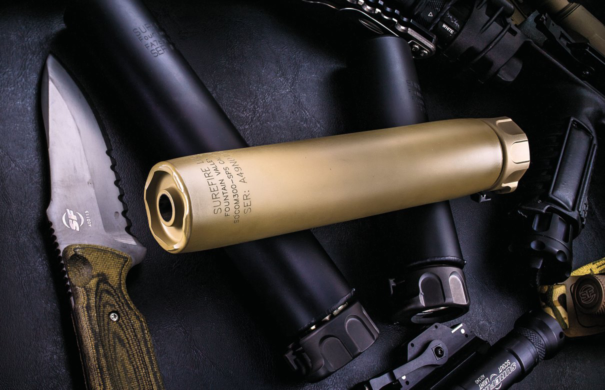 The SOCOM300 SPS features highly specialized V-shaped baffles, designed to capture more expanding gases for a significant impact on sound reduction. (Photo courtesy of "Shooting Times")